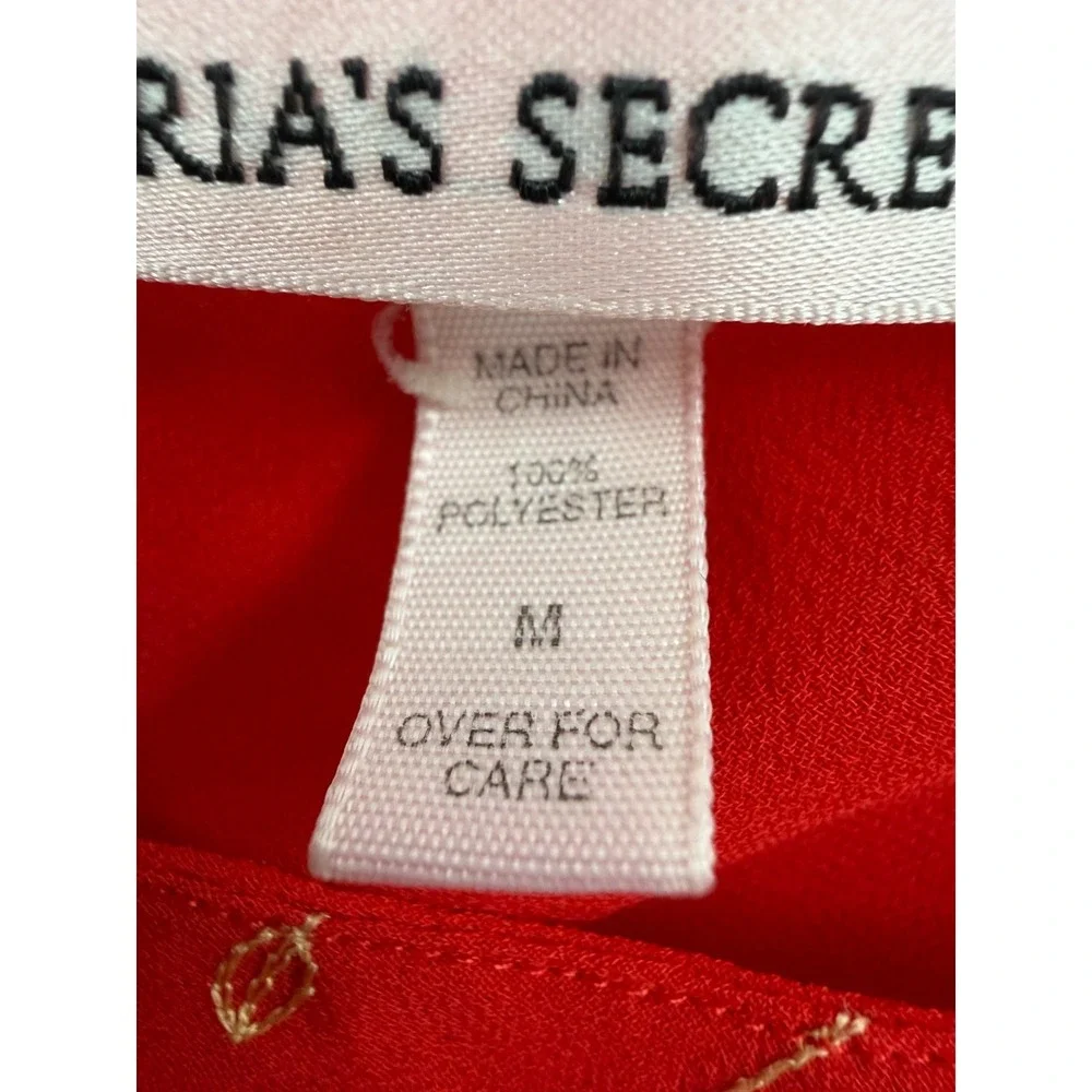 Victorias Secret Womens Babydoll Slip Dress M Red Y2K Coquette Fairycore